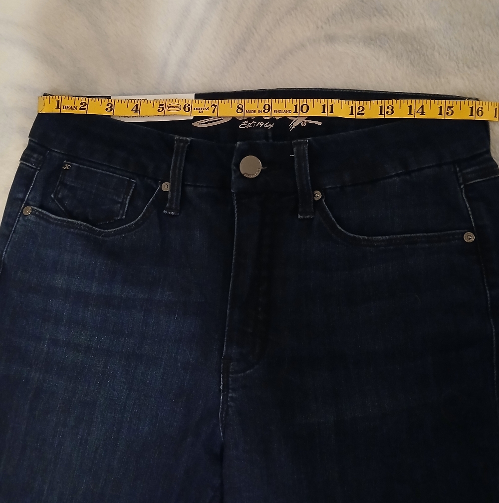 Seven7 Women's High Rise Tummyless Dark Indigo Boot Cut Jeans. Size 10 - Picture 7 of 8
